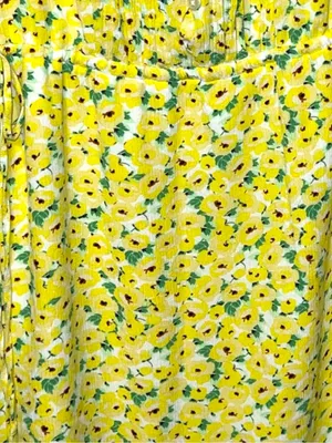 Loft brand adorable Yellow Floral Short-Sleeve Midi Dress thumbnail 6