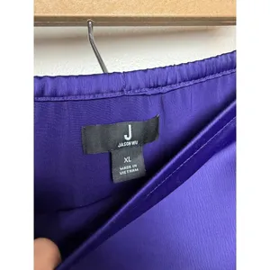 Jason Wu Purple Satin Tiered Skirt Sz. XL thumbnail 6