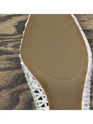 NWT INC International Concepts Zitah Woven Pointed Toe Pumps White Woven 9M thumbnail 15