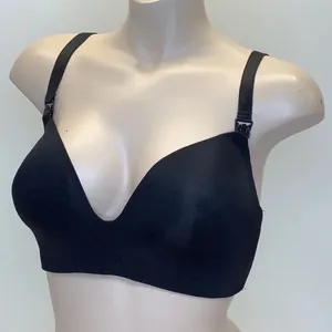 Auden Size 36DDD (36F) Nursing Bra Black Lightly Lined Wire Free Bra New No Tag thumbnail 1