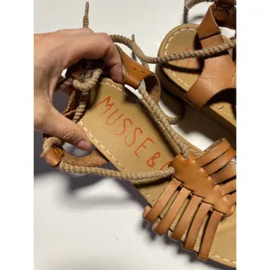 Musse & Cloud Gladiator Sandals Womens 39 Brown Rope Lace Up Boho Summer Spain‎ thumbnail 3