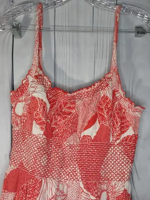 Viola Floral 100% Cotton Smocked Vacation Resortwear Spaghetti Strap Sundress thumbnail 3