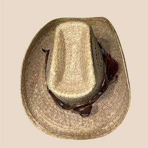 Stylish Straw Cowgirl Hat Tan thumbnail 6