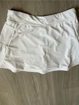 White Swim Skirt Bikini Bottom thumbnail 3