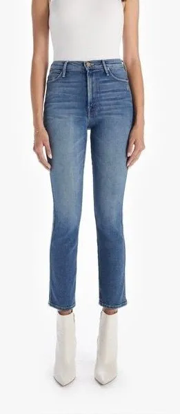 mother denim double dazzler leaps and bounds slim straight leg ankle jean vintage blue wash thumbnail 1