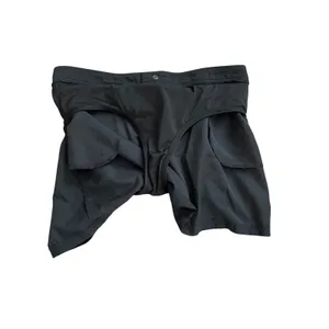 Lands End Black Swim Skort Size 10 Built-in Brief Active Water Skirt Pocket thumbnail 4