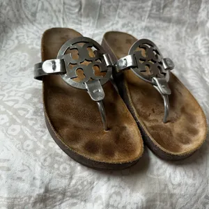 Tory Burch Silver and Brown Sandals thumbnail 14