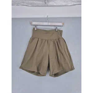 Halara Womens Athletic Shorts Olive Green Crossover Waistband Large thumbnail 2