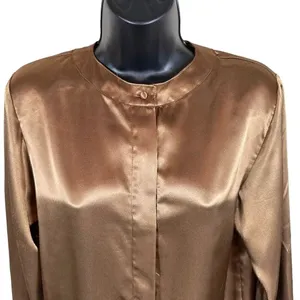 Vintage Justine Todd Long Sleeve Button Down Blouse Size 8 Gold thumbnail 3