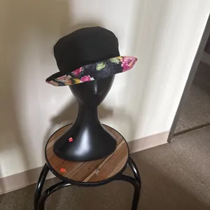 Ladies, summer reversible, bucket hat can be worn on both sides Multiple thumbnail 2