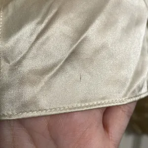 Reformation 100% Silk Roe Puff Sleeve Blouse Top Champagne Gold Minimalist Glam thumbnail 8
