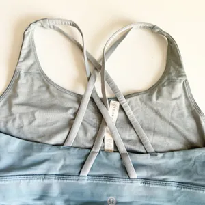 Lululemon Womens Energy Long Line Sports Bra Utility Blue Blue Cast Gym Size 10 thumbnail 8