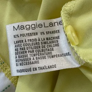 Maggie Lane Sleeveless Golf Polo‎ Top Yellow Paisley Preppy Country Club SP thumbnail 6