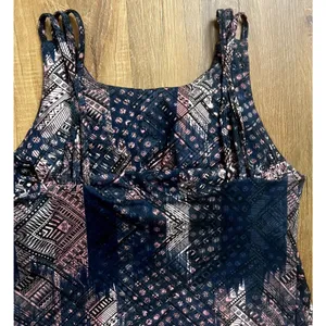 Kyodan Outdoor Leaf Print Mini Dress, Women's Size L‎ Navy Bra Built In Pockets thumbnail 7
