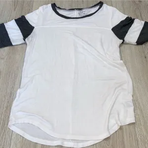 Pretty rebel white grey short sleeve shirt top thumbnail 1
