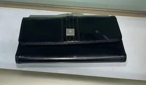 Etienne Aigner Black Leather Kiss-Lock Frame Clutch Wallet thumbnail 1