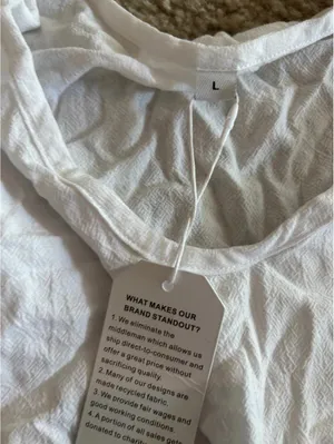 ab4 Junior size large top shirt long sleeve white cute thumbnail 4