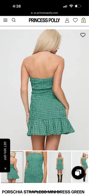 Green Princess Polly Mini Dress thumbnail 2