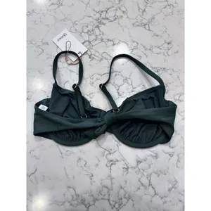 NWT Quince Palm Green Italian Demi Bikini Top Size Large thumbnail 4