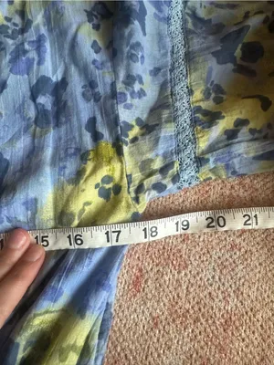 Aerie Rock n Ruffle animal print mini dress blue and green flowy size small thumbnail 8