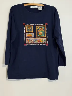 Victoria Jones Vintage Sunflower and Harvest Patchwork Embroidered thumbnail 2