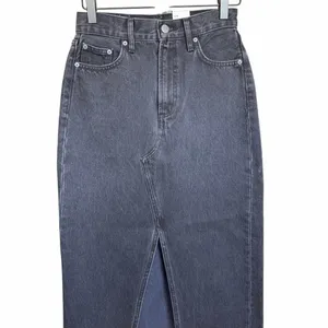 Aritzia The‎ '90S Vintage Mid-Rise Pencil Maxi Jean Skirt Size 23W Black #118619 thumbnail 4