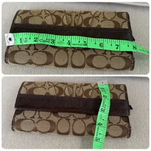 Coach Ashley Signature Jacquard Trifold‎ Wallet W/Checkbook Insert Y2K Vintage thumbnail 8