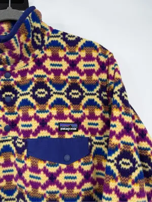 Patagonia Synchilla Snap T Fleece Womens L FA13 25580 Geometric Multicolor thumbnail 5