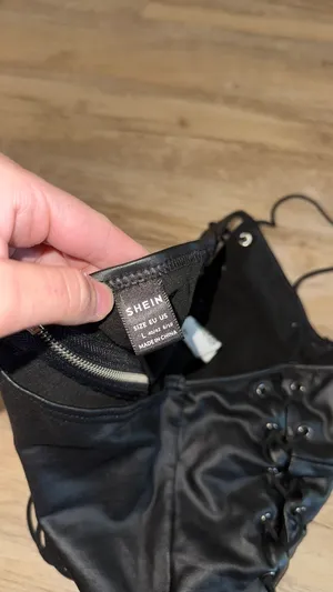 Faux leather top thumbnail 3
