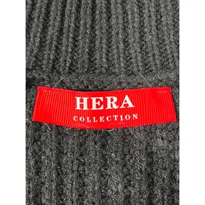 HERA COLLECTION Black Distressed V Neck Sweater Long Sleeve Raw Hem‎ Casual thumbnail 4