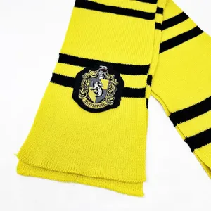 Hot Topic [Harry Potter] Wizarding World Hufflepuff Yellow Striped Scarf Hogwarts Cosplay thumbnail 3