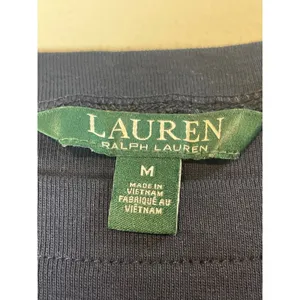 Lauren Ralph Lauren Top Navy Blue Cotton Half Sleeve Embroidered Logo Size M thumbnail 2
