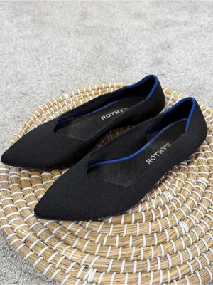 Rothy’s Women’s The Point II Knit Flat Shoes Comfort Washable in Black 8.5 thumbnail 5