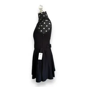 asos Womens Dress Sz 4 Black Skater Deep V Back‎ Knit Solid Short Mini thumbnail 8