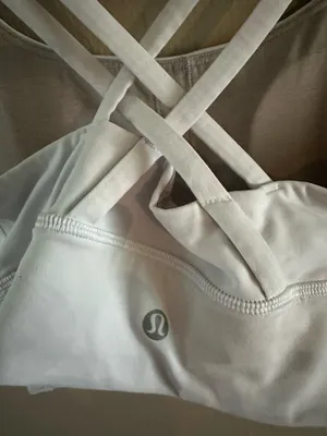 Lululemon Energy Bra Longline Medium Support - White Size 6 thumbnail 3