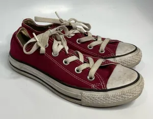 Maroon converse sneakers unisex sizing‎ thumbnail 1