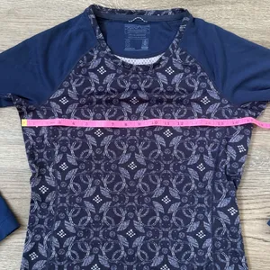 Patagonia Capilene‎ Midweight Crew Women's Small Artic Ox Geo Blue Baselayer Top thumbnail 11