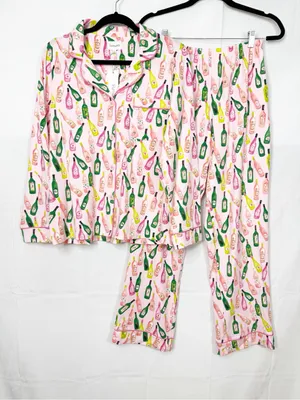 BedHead Pajamas Wine Tour Long Sleeve Classic Stretch Jersey PJ Set Two Piece thumbnail 3