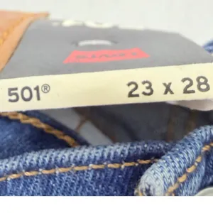 Levi's Women 501 Skinny Jeans 23x28 Blue High Rise Button‎ Fly Dark Wash Denim thumbnail 4