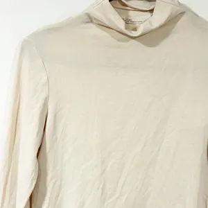 Oak + Fort Cream TURTLENECK‎ LONG SLEEVE TOP Thin Knit Size XS thumbnail 2