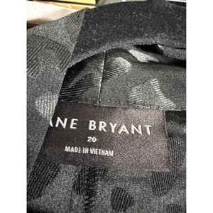 Lane Bryant Womens Black Leopard Jacquard Necktie Blouse Plus 20 Long Sleeve thumbnail 3