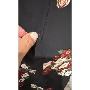 Zara Women’s Premium Denim Collection Navy Flowers Swing Dress Size Small thumbnail 8