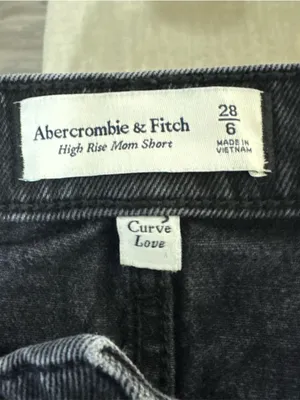Abercrombie & Fitch High Rise Mom Shorts Black Size 28‎ 6 thumbnail 7