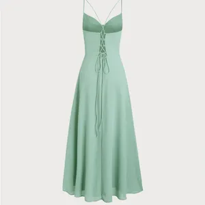 Rihoas Elegant Green Sleeveless Dress thumbnail 7