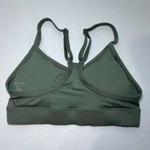 Viicaya Vii‎ Sports Bra Racerback Size iii Sage Athletic Activewear Gym Yoga thumbnail 3