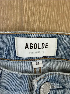 Agolde Light Blue Straight Jeans thumbnail 2