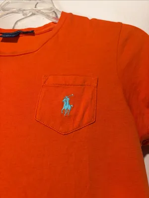 Ralph Lauren Sport Bright Orange Babydoll Fitted Top Size M thumbnail 4