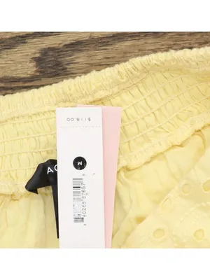 NWT Aqua Cotton Maxi A-Line Eyelet Skirt AQ9697 Butter Yellow M thumbnail 6