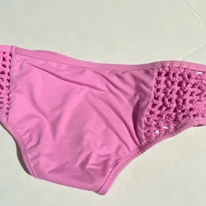 Frankie's Bikinis Crocheted Pink Bikini‎ Bottom thumbnail 7
