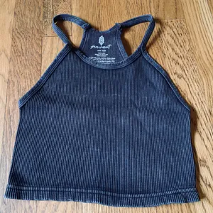 Free People happiness crop top washed black size XS/S thumbnail 2